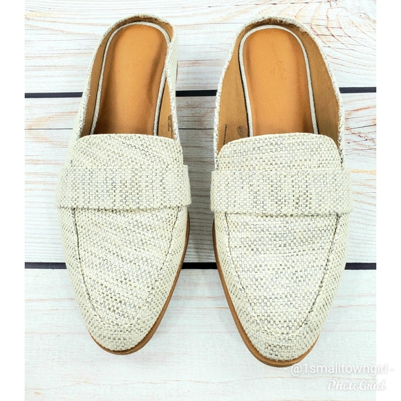 A New Day burlap wedge loafers 8 1/2 W - Picture 3 of 8